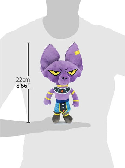 Play by Play Dragon Ball Super Protagonists Plushies, Goku, Piccolo, Vegeta, Beerus, Majin Buu - Super Soft Quality (23-27cm, Beerus