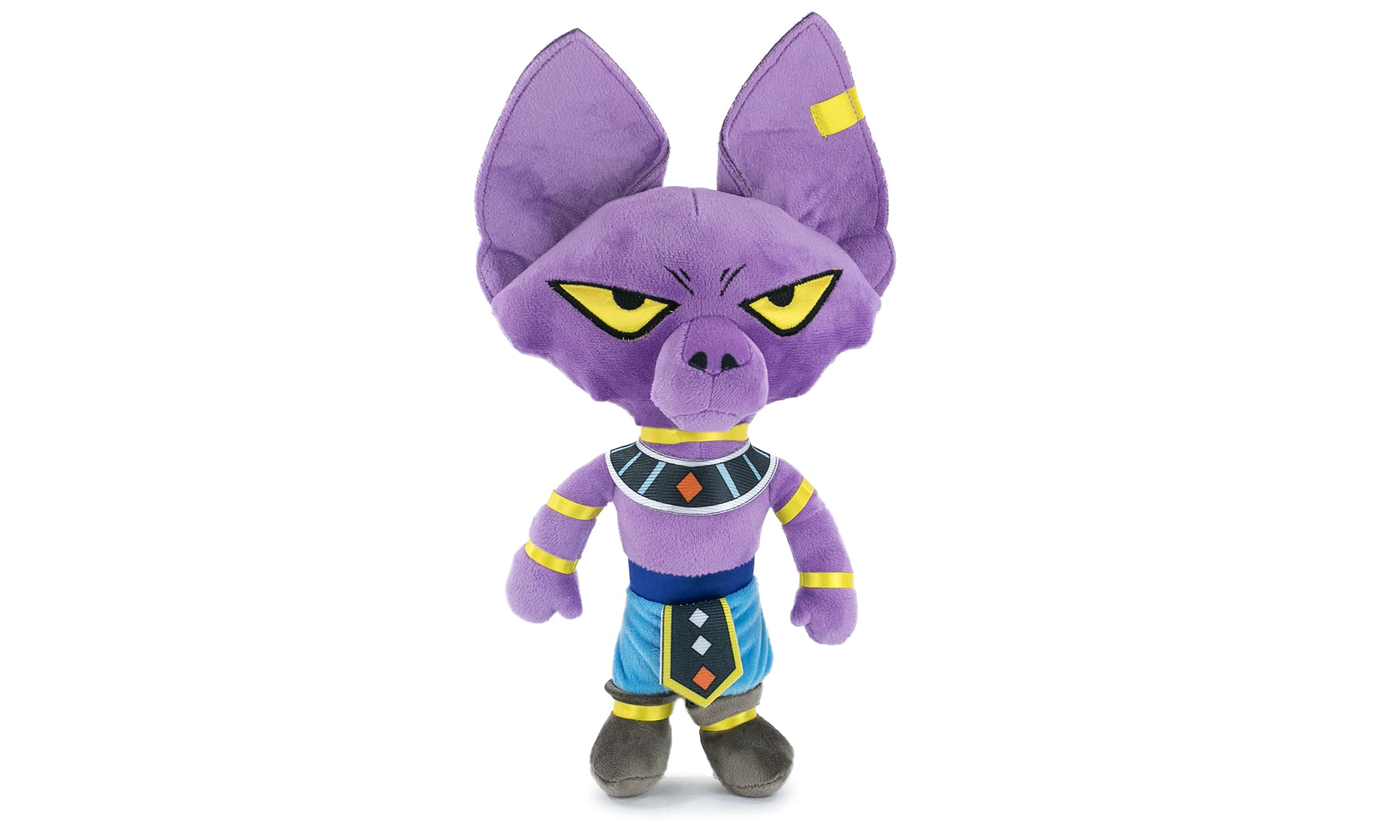 Play by Play Dragon Ball Super Protagonists Plushies, Goku, Piccolo, Vegeta, Beerus, Majin Buu - Super Soft Quality (23-27cm, Beerus