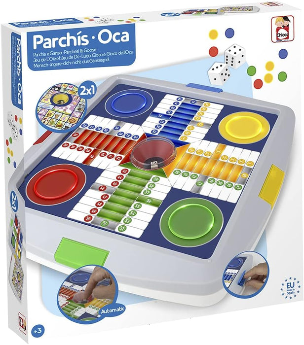 Chicos 64001 Automatic Parchis/Goose with Lid