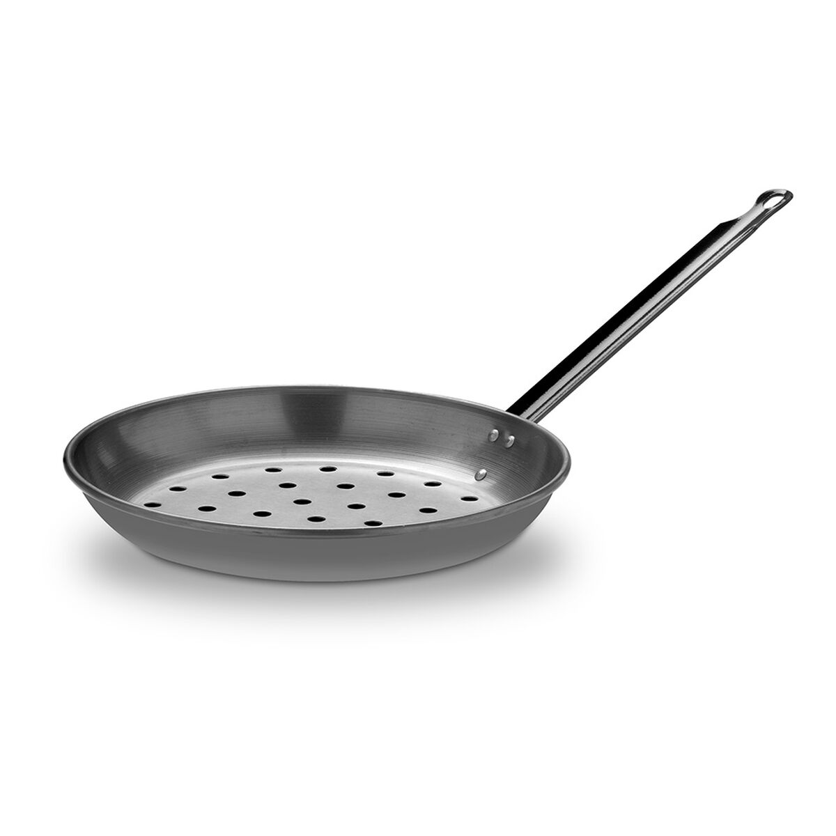Vaello La Valenciana Polished Steel Chestnuts Rotisserie, 28 cm, Silver