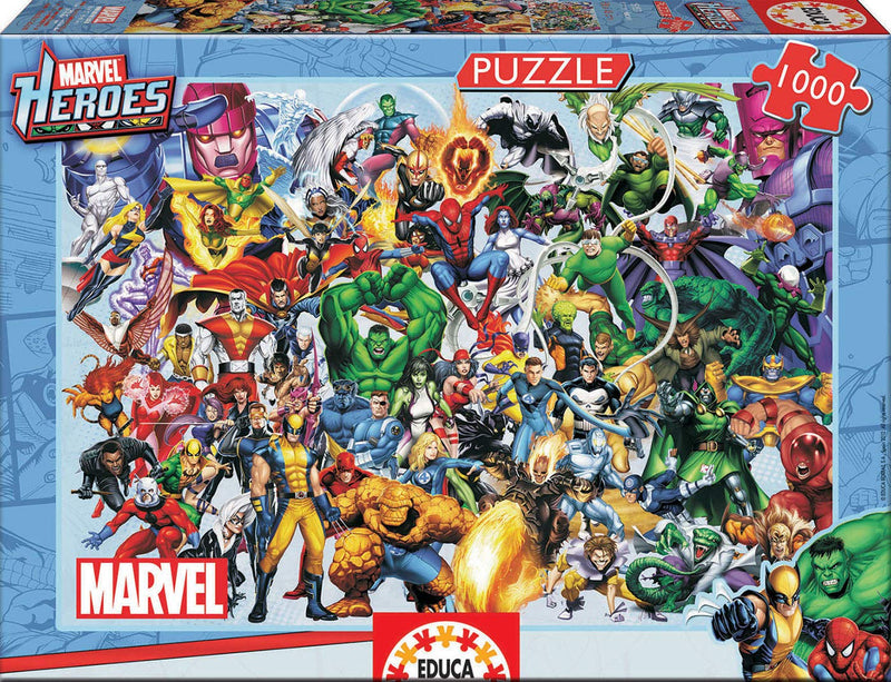 Educa - Puzzle 1000 Teile für Erwachsene | Marvel Superhelden, 1000 Teile Puzzle für Erwachsene und Kinder ab 14 Jahren, Comic, Heroes (15193