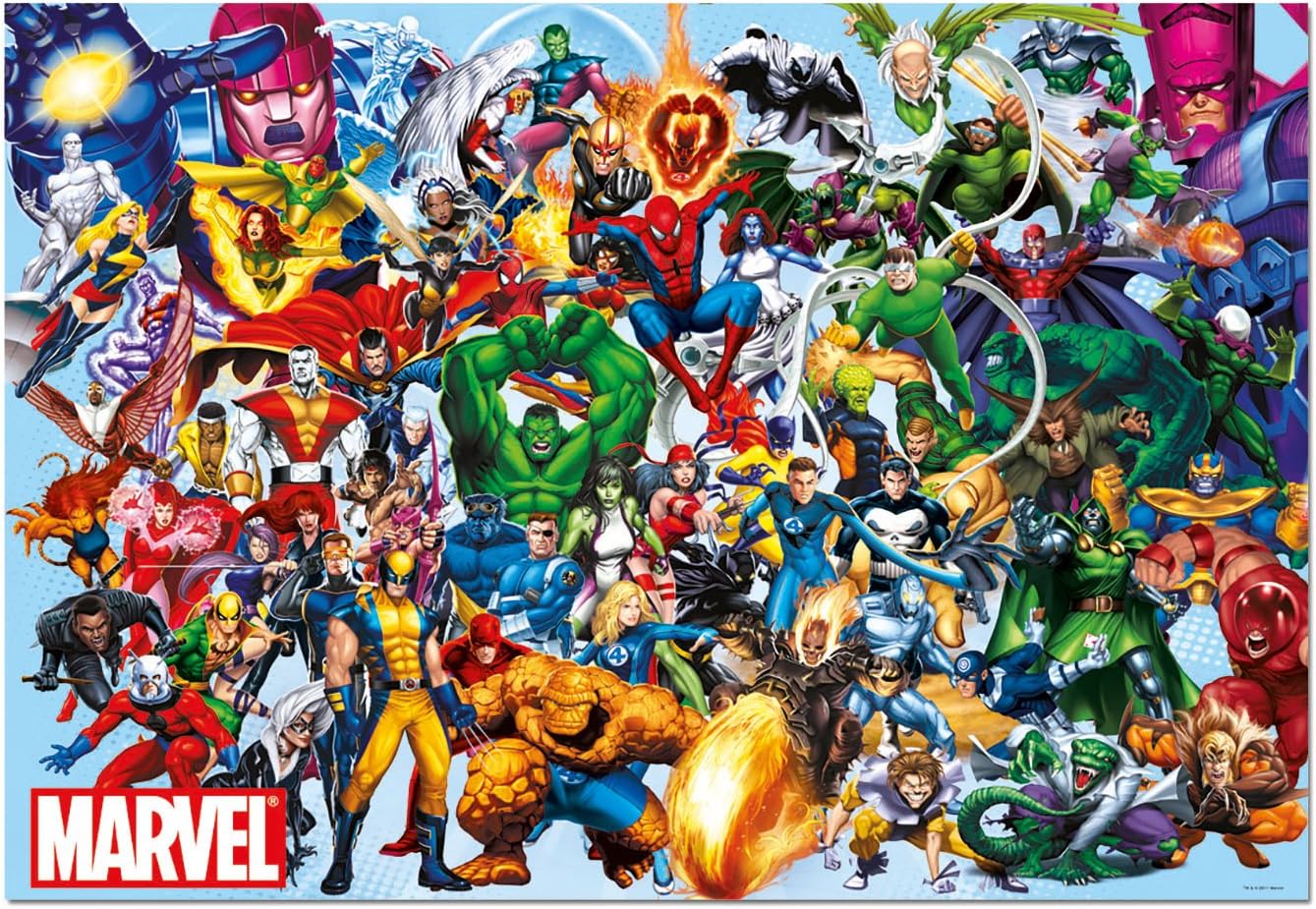 Educa - Puzzle 1000 Teile für Erwachsene | Marvel Superhelden, 1000 Teile Puzzle für Erwachsene und Kinder ab 14 Jahren, Comic, Heroes (15193