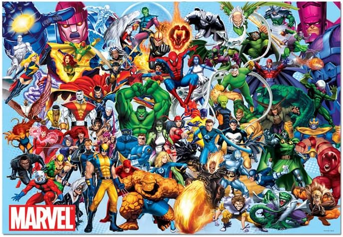 Educa - Puzzle 1000 Teile für Erwachsene | Marvel Superhelden, 1000 Teile Puzzle für Erwachsene und Kinder ab 14 Jahren, Comic, Heroes (15193