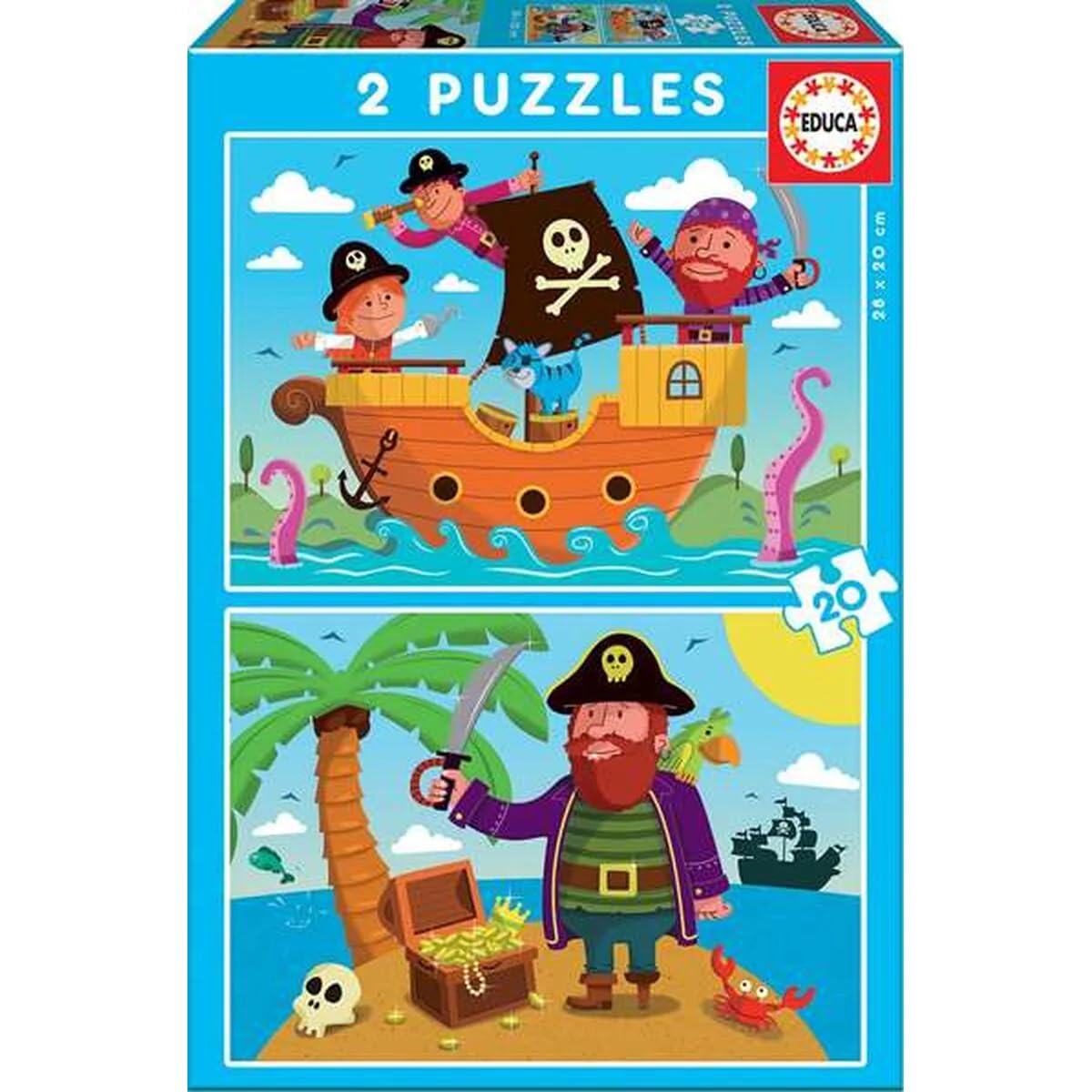 Educa 17149 Puzzle 2 x 20 Pirates