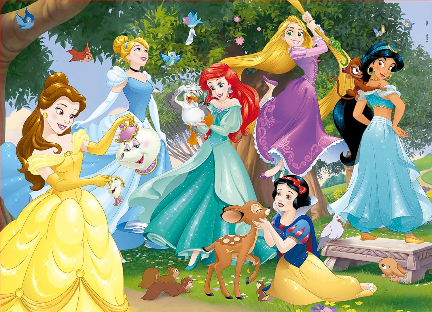 Educa 17628 Disney Princess Wood 100 Pieces, Cranberry
