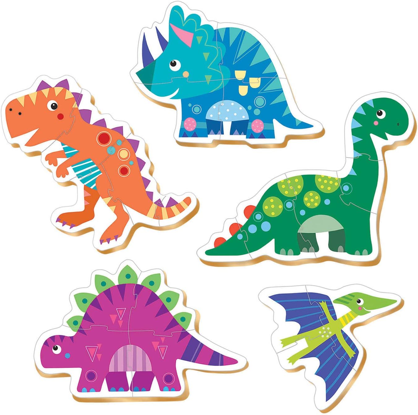 Educa Baby Dinosaurs. 4 Kids Puzzles of 3 and 4 Pieces. +24 Months. Ref. 18873, Multicoloured