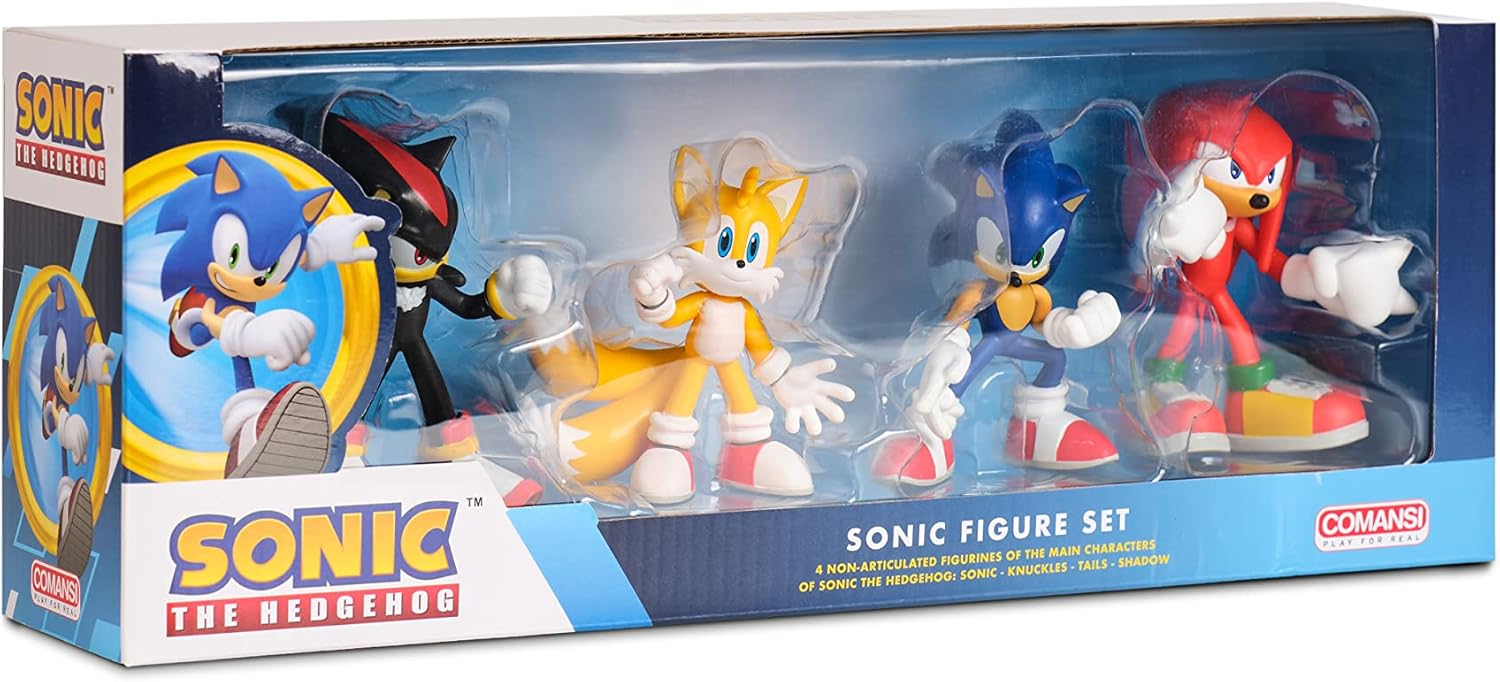 Comansi Sonic Colection Set (4 Figurines: Sonic, Shadow, Knuckles, Tails) Age 3+