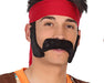 Atosa-39934 Moustache and Sideburns, Black (39934)