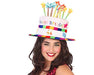 ATOSA sombrero de cumpleaños multicolor con velas y estrellas