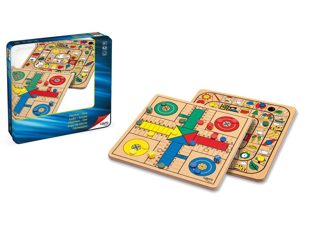 Cayro - Parchis and Oca Metal Box- Traditional game - Board game - Development of cognitive skills - Board game (752), multicoloured