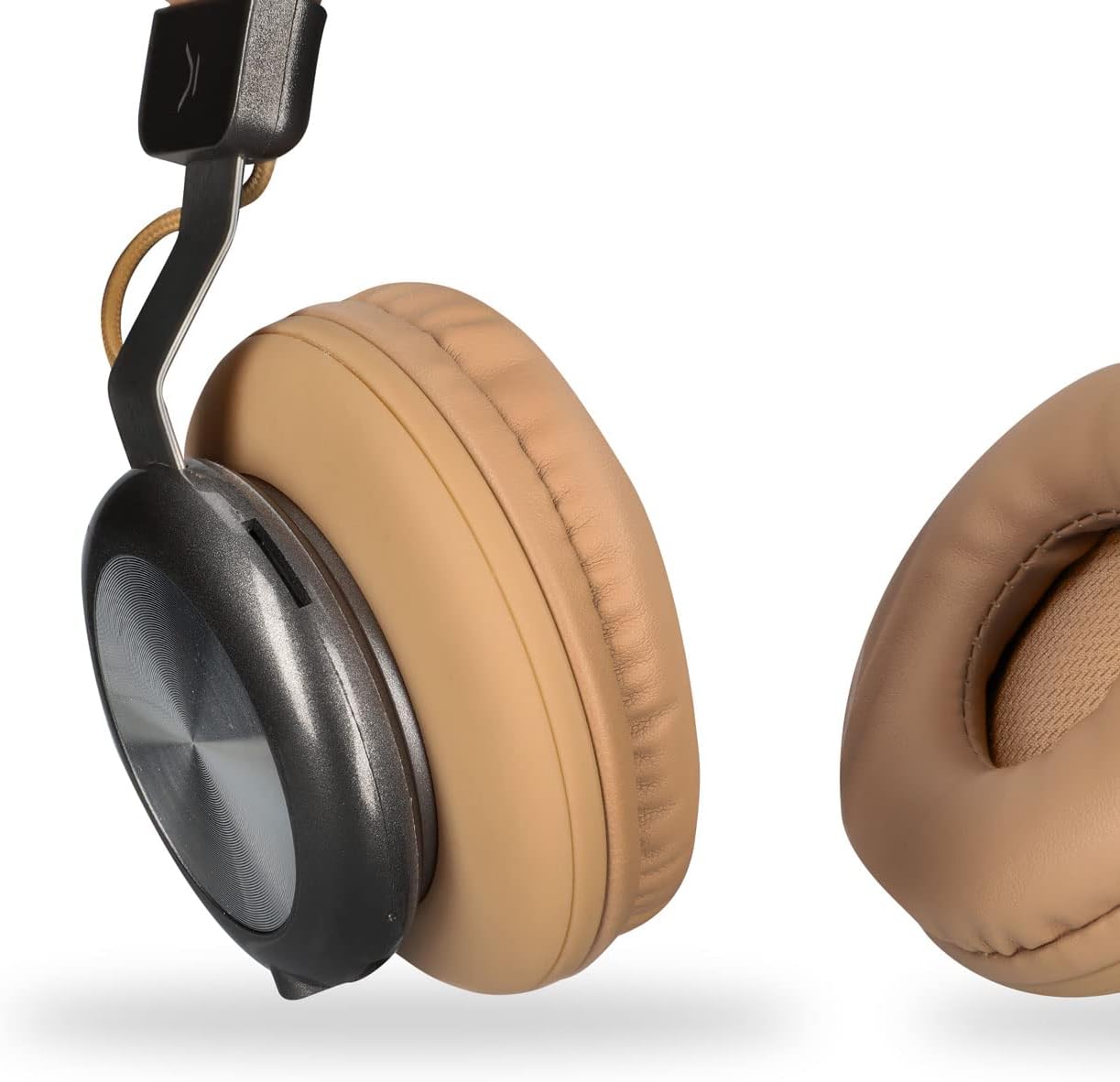 KSIX Wireless Headphones Retro 2, FM Radio, SD Card, Bluetooth 5.0, Up to 10 Hours Runtime, Brown