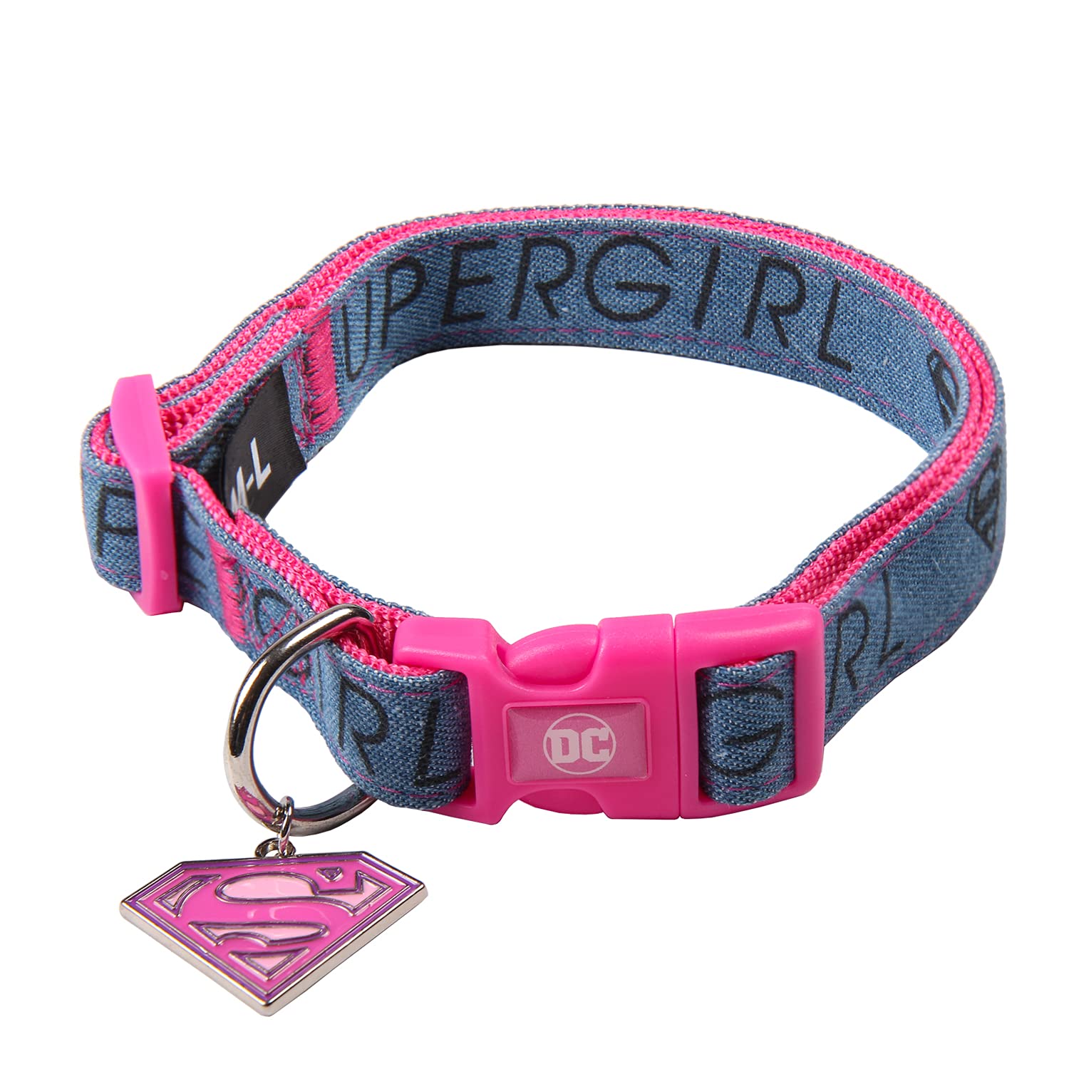 CERDÁ LIFE'S LITTLE MOMENTS Super Girl® Collar for Medium Dogs - Official Super Girl® Licensed S-M
