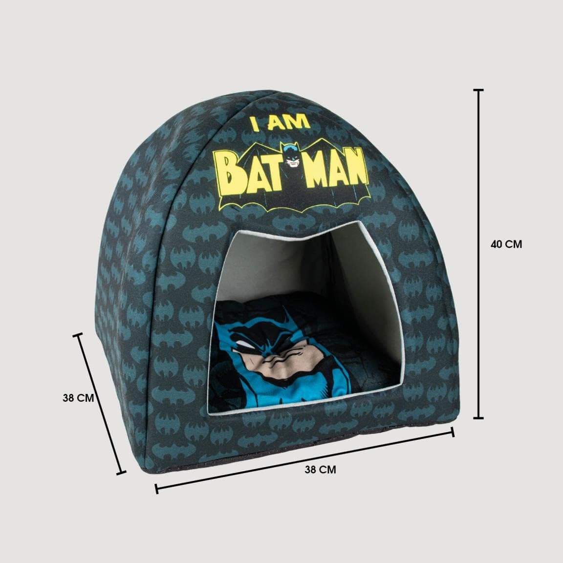 CERDÁ LIFE'S LITTLE MOMENTS - for Fan Pets | Batman Cats and Dog Bed Small Dogs - Official DC Comics Licence, Multicoloured, Single Size Einzelgröße Cave