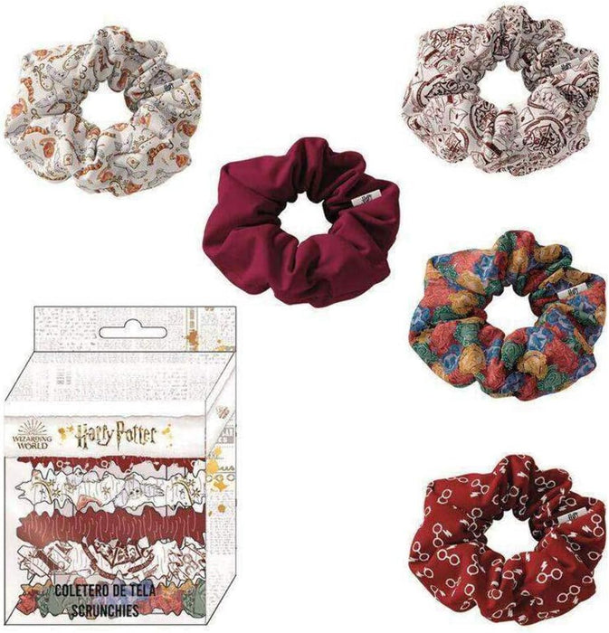 CERDÁ LIFE'S LITTLE MOMENTS - Pack 5 Elastici per Capelli con Disegni di Harry Potter - Licenza Ufficiale Warner Bros