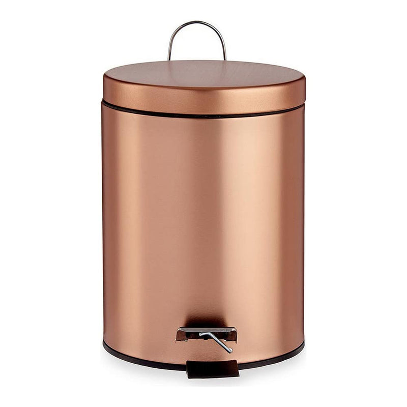 Pedal Bin Metal Copper Plastic 5 L (20,5 X 27,5 X 26,5 Cm)