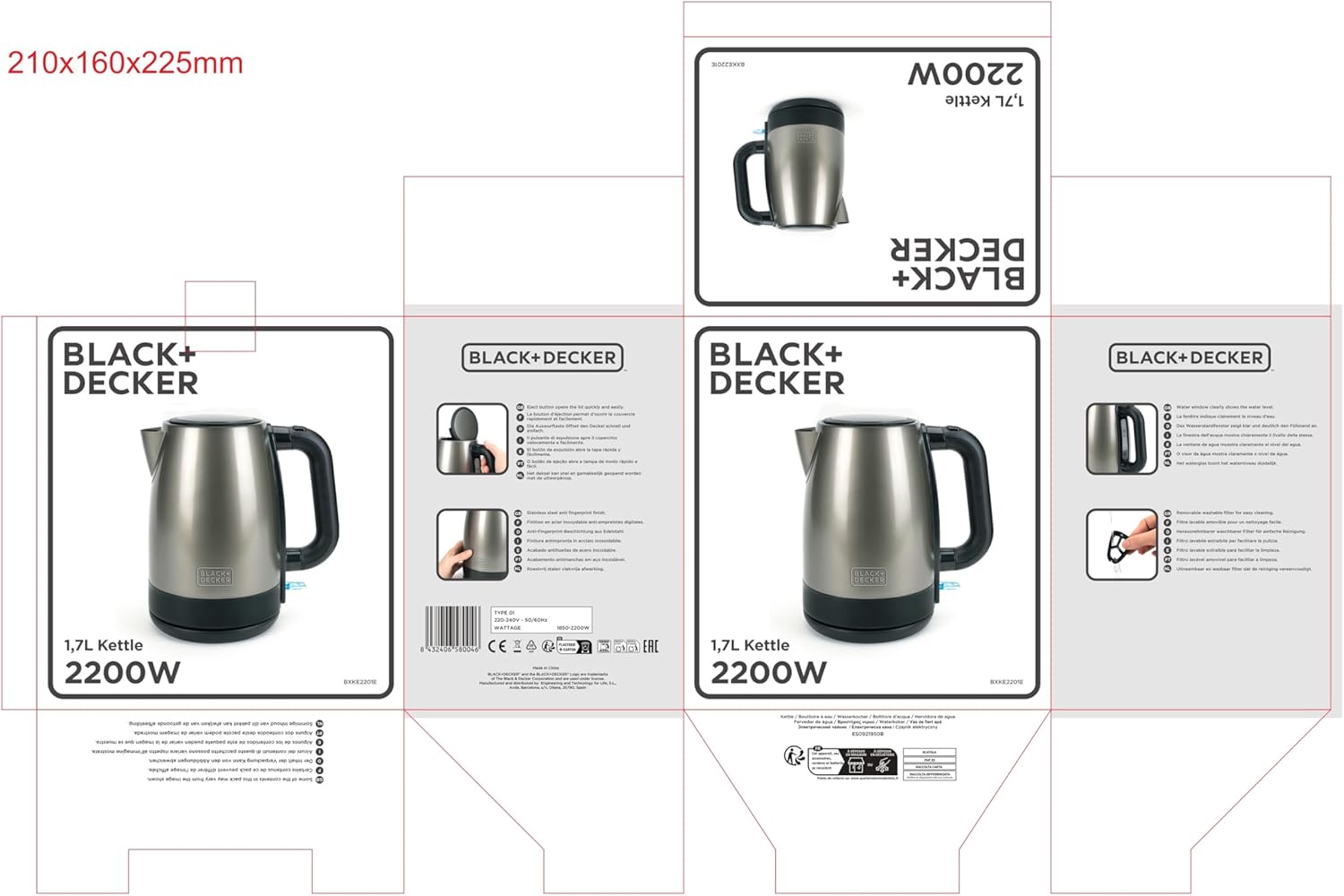 Kettle Black & Decker Es9580040B 1,7 L 2200W