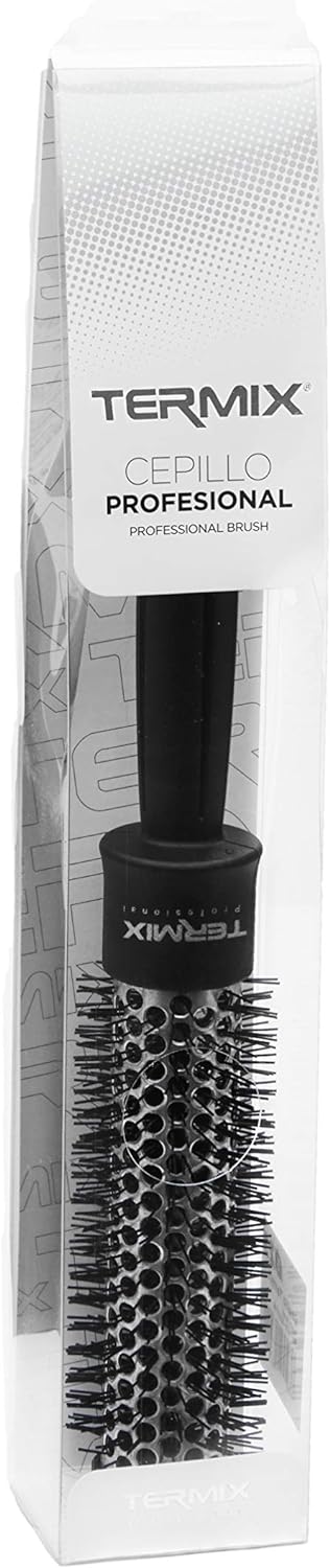 Termix Profesional Hairbrush Ø 23 mm- Aluminum Thermal Hairbrush with Nylon bristles, Ideal for All Types of Hairstyles, 2525157 23/37 mm