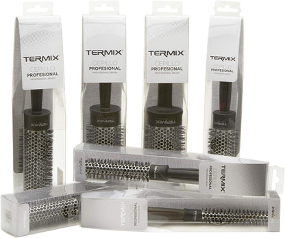 Termix Profesional Hairbrush Ø 23 mm- Aluminum Thermal Hairbrush with Nylon bristles, Ideal for All Types of Hairstyles, 2525157 23/37 mm