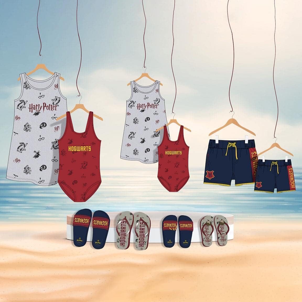 CERDÁ LIFE'S LITTLE MOMENTS Unisex Kinder Zehtrenner und Motiven von Harry Potter Bedruckt | Sandalen Sommer für die ganze Familie mit Eva Sohle-Offizielle Lizenz Warner Bros