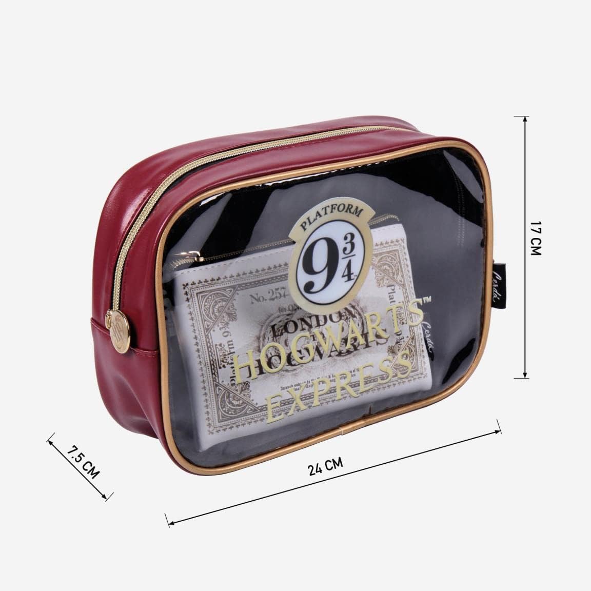 Harry Potter toilettas 2 stuks, Kleur: zwart/bruin, único, casual