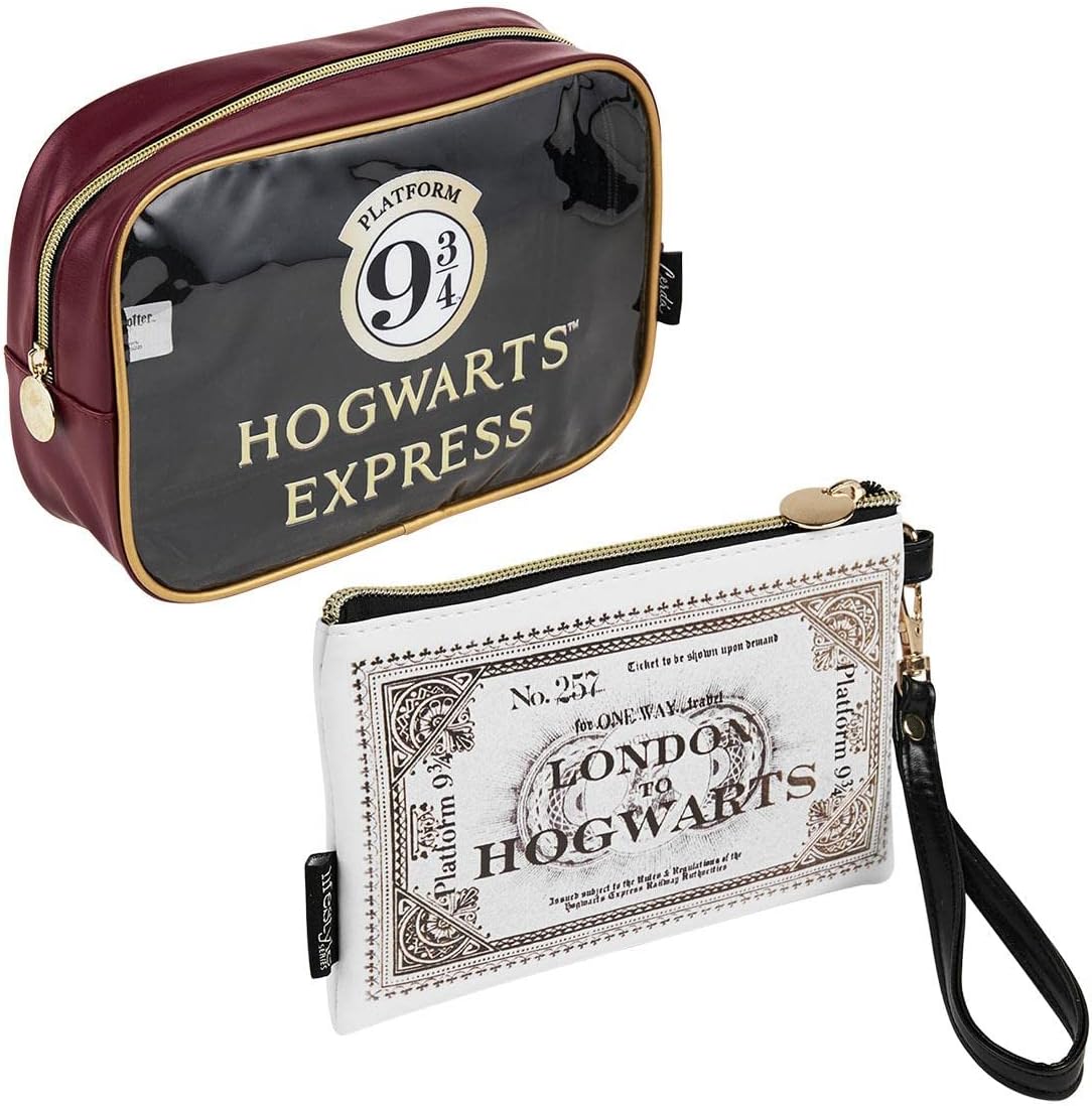 Harry Potter toilettas 2 stuks, Kleur: zwart/bruin, único, casual