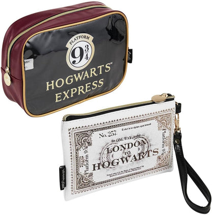 Harry Potter toilettas 2 stuks, Kleur: zwart/bruin, único, casual