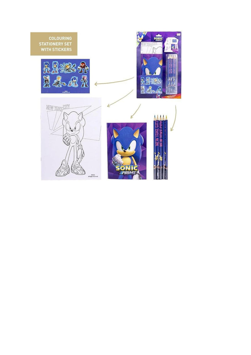 CERDÁ LIFE'S LITTLE MOMENTS Sonic Colouring Stationery Pack, Astuccio Unisex Kids, Multicolor, Standard