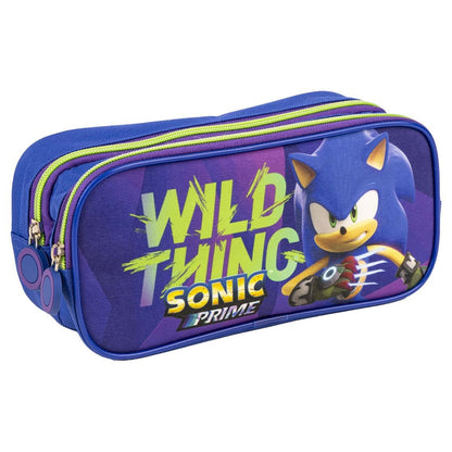 CERDÁ LIFE'S LITTLE MOMENTS Unisex Kid's Sonic Prime Double Compartment Pencil Case, Multicolor, Standard