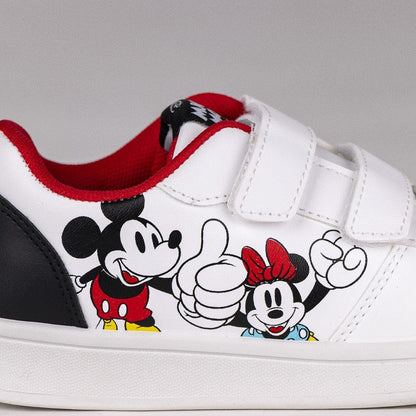 Sports Shoes For Kids Mickey Mouse Velcro White (Size: 27)