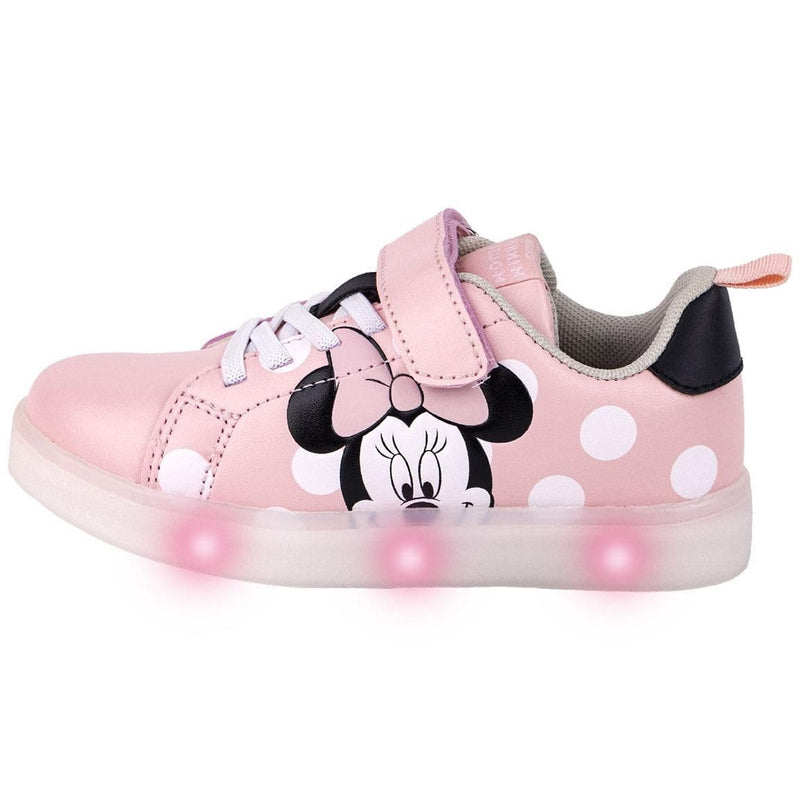 Led Trainers Minnie Mouse Velcro Pink (Size: 31)