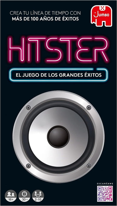 Hitster Original, Juego de Mesa Adultos y diviertido, Juego de Mesa Musical, a Partir de 16 años, de 2 a 10 Jugadores, App Gratuita, Juego de Fiesta, Español (ES