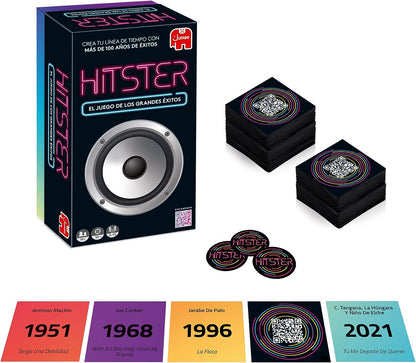 Hitster Original, Juego de Mesa Adultos y diviertido, Juego de Mesa Musical, a Partir de 16 años, de 2 a 10 Jugadores, App Gratuita, Juego de Fiesta, Español (ES