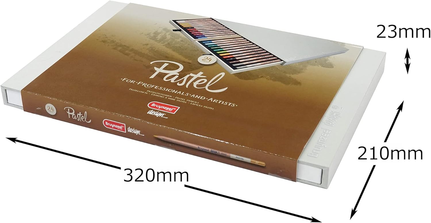 Bruynzeel Design Pastel Pencils 24-Piece Set in Box