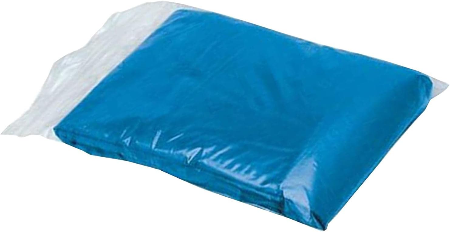 Emergency waterproof rain poncho coat with hood blue
