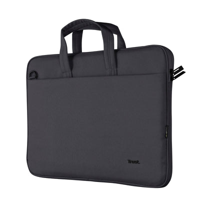 Trust Bologna Sustainable Slim Laptop Bag 16 Inch with Shoulder Strap, Eco Bag, Recycled Plastic Laptop Case, RPET Work Bag, Lightweight Carrying Case for Travel, Business, Office, School