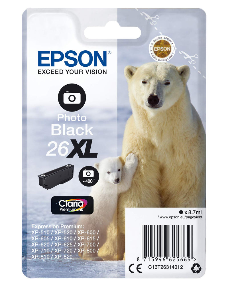 Original Ink Cartridge Epson C13T26314022 Black
