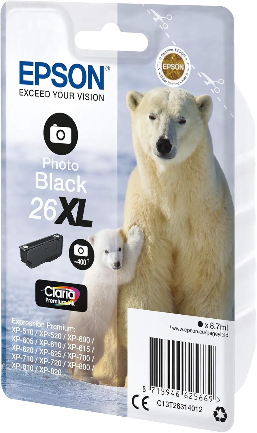 Original Ink Cartridge Epson C13T26314022 Black