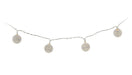 Home & Style Light with Metal Balls Decoration (Warm White, 30 cm Lead Cable, 2X AA Batteries Not Included – 8086 Small Balls Weiss
