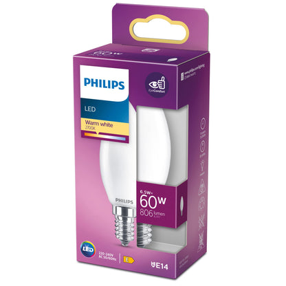 Philips 8718699762698 LED bulb 6.5 W E14 8718699762698, 6.5 W, 60 W, E14, 806 lm, 15000 h, Warm white