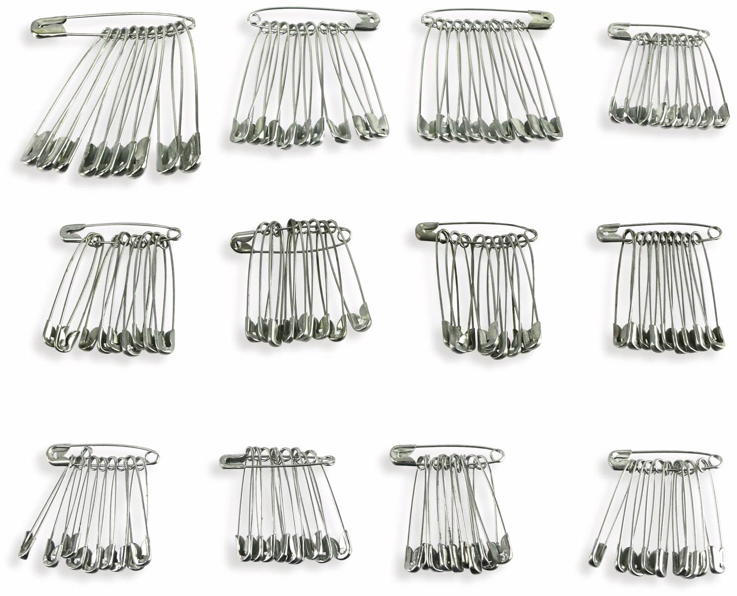 ELEGANCE 90277 Metal Pins, Pack of 120, Silver, 4.1 x 0.6 cm