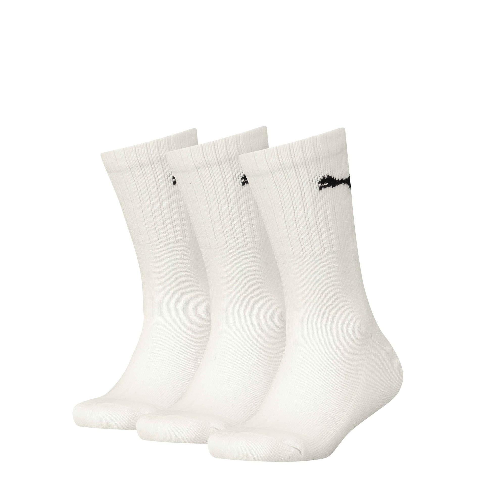 Puma Crew Socks Junior (3 Pairs) J9-J11.5 White J9-J11.5 White