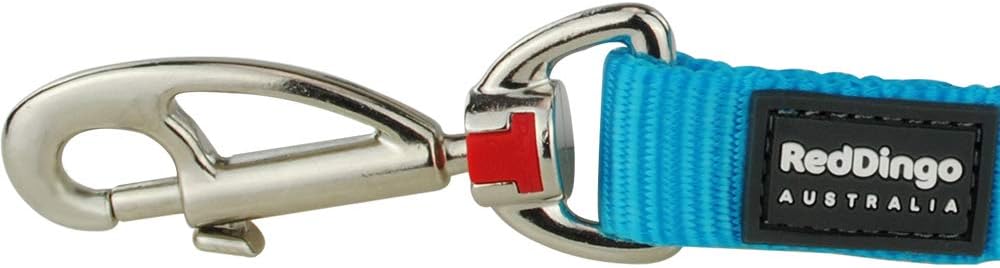 Red Dingo Padded Handle Dog Lead 1.2m Plain,Turquoise, Small 15mm