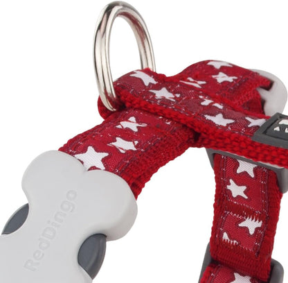 Red Dingo Dog Harness Design,Flanno Red, Medium 20mm