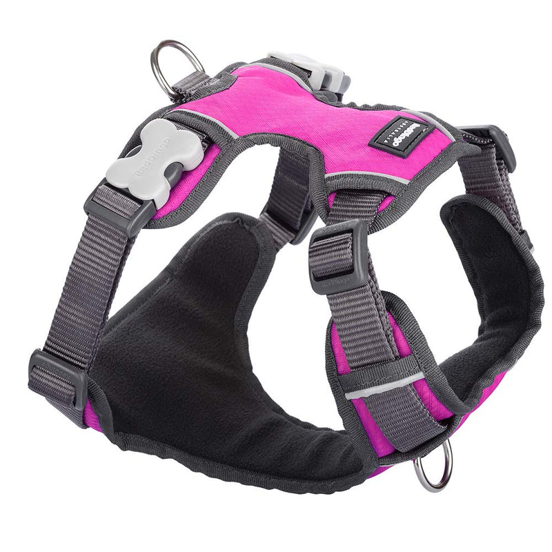 Red Dingo Padded Dog Harness Plain, Hot Pink, Small 15mm
