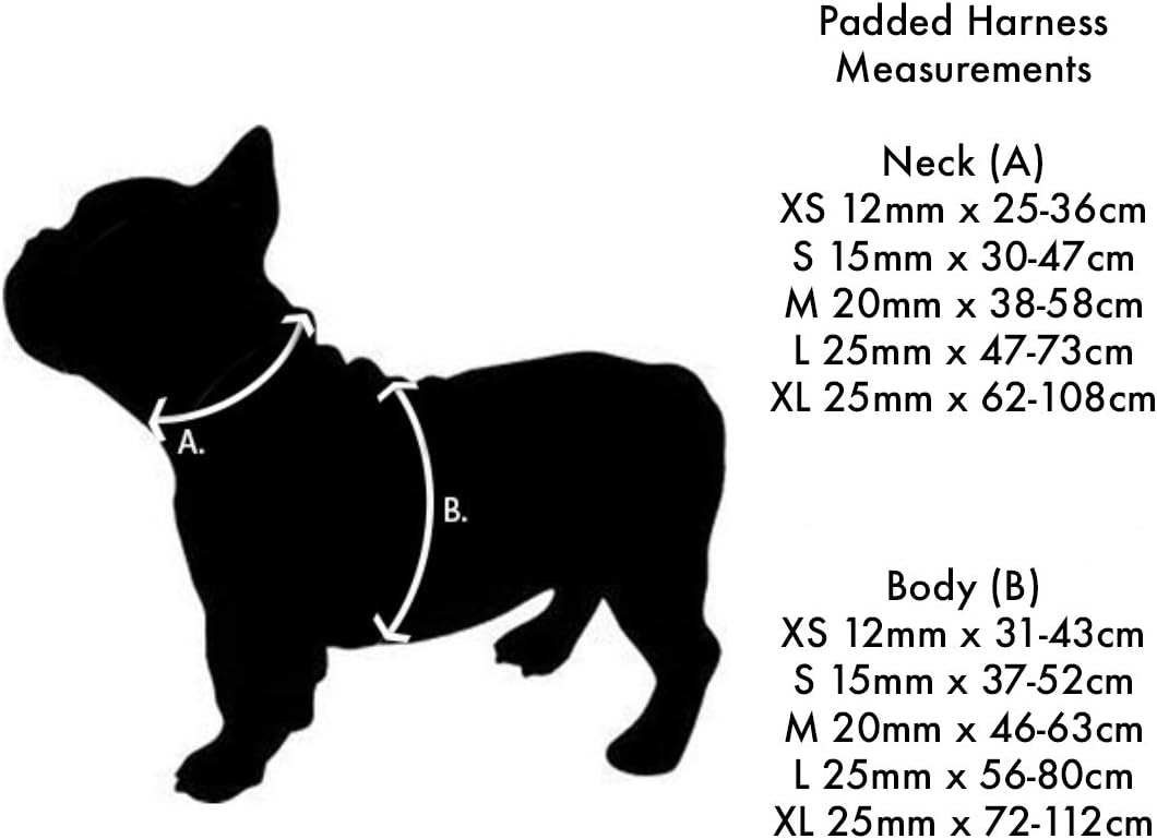 Red Dingo Padded Dog Harness Plain, Hot Pink, Small 15mm