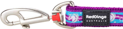 Red Dingo Padded Handle Dog Lead 1.2m Design, Unicorn Purple, Small 15mm