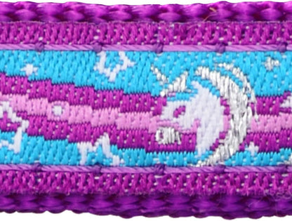 Red Dingo Padded Handle Dog Lead 1.2m Design, Unicorn Purple, Small 15mm