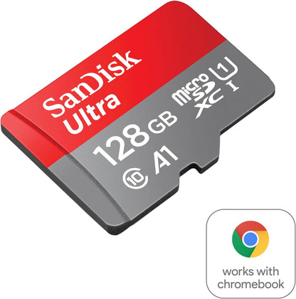 SanDisk 128GB Ultra microSDXC UHS-I Card for Chromebooks - Certified Works with Chromebooks - SDSQUAB-128G-GN6FA