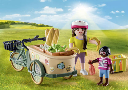 Playmobil 71306 Country Cargo Bike, practical and environmentally friendly transport and exciting adventures, fun imaginative role play, playsets suitable for children ages 4+