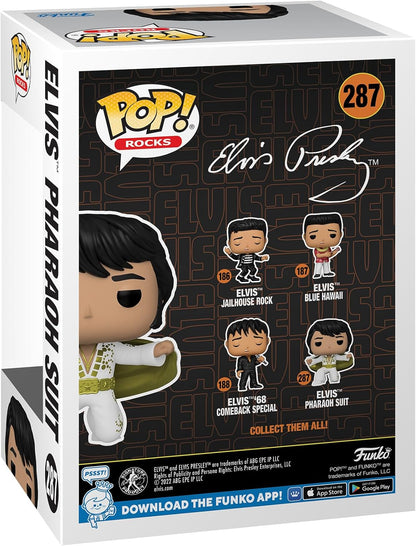 Funko Pop! Rocks: Elvis Presley - Pharaoh Suit - Esclusiva Amazon - Figura in Vinile da Collezione - Idea Regalo - Merchandising Ufficiale - Giocattoli per Bambini e Adulti - Music Fans